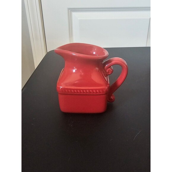 Belaverra red ceramic cream and sugar containers - Picture 5 of 7